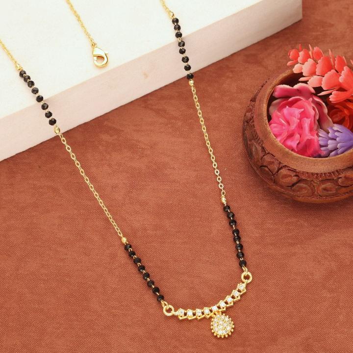 Micro gold polish manglsutra 1687 Artificial jewelry market Mumbai